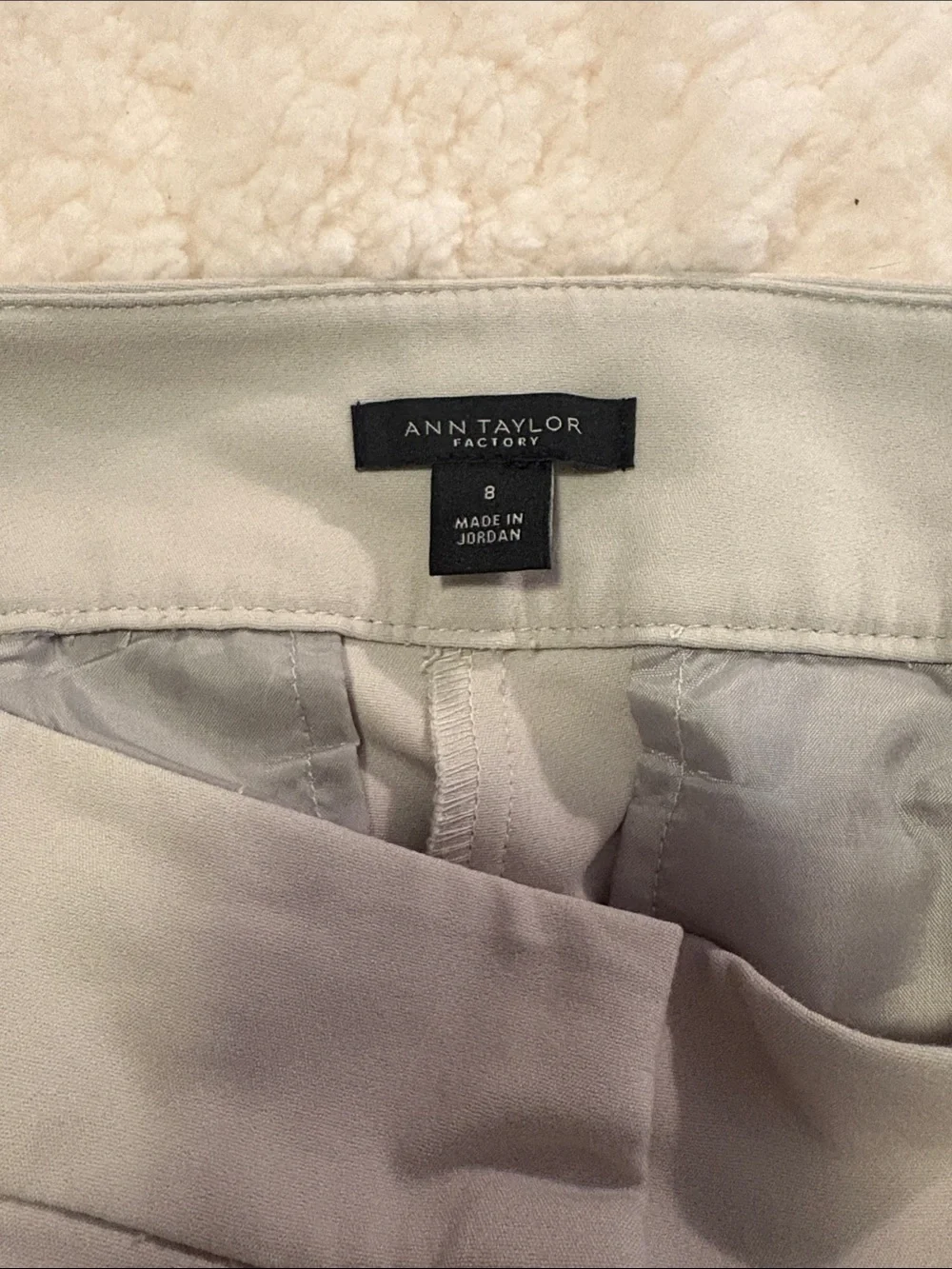 Ann Taylor Stone Straight Leg Pants
